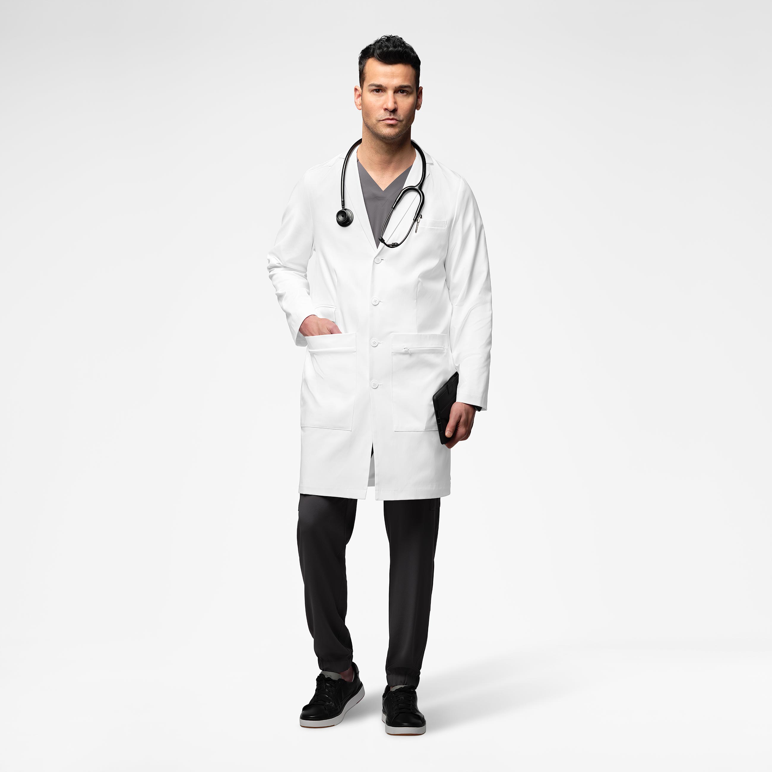 Slate Men's 38 Inch Doctors Coat – Scrubtastic Medical Uniforms